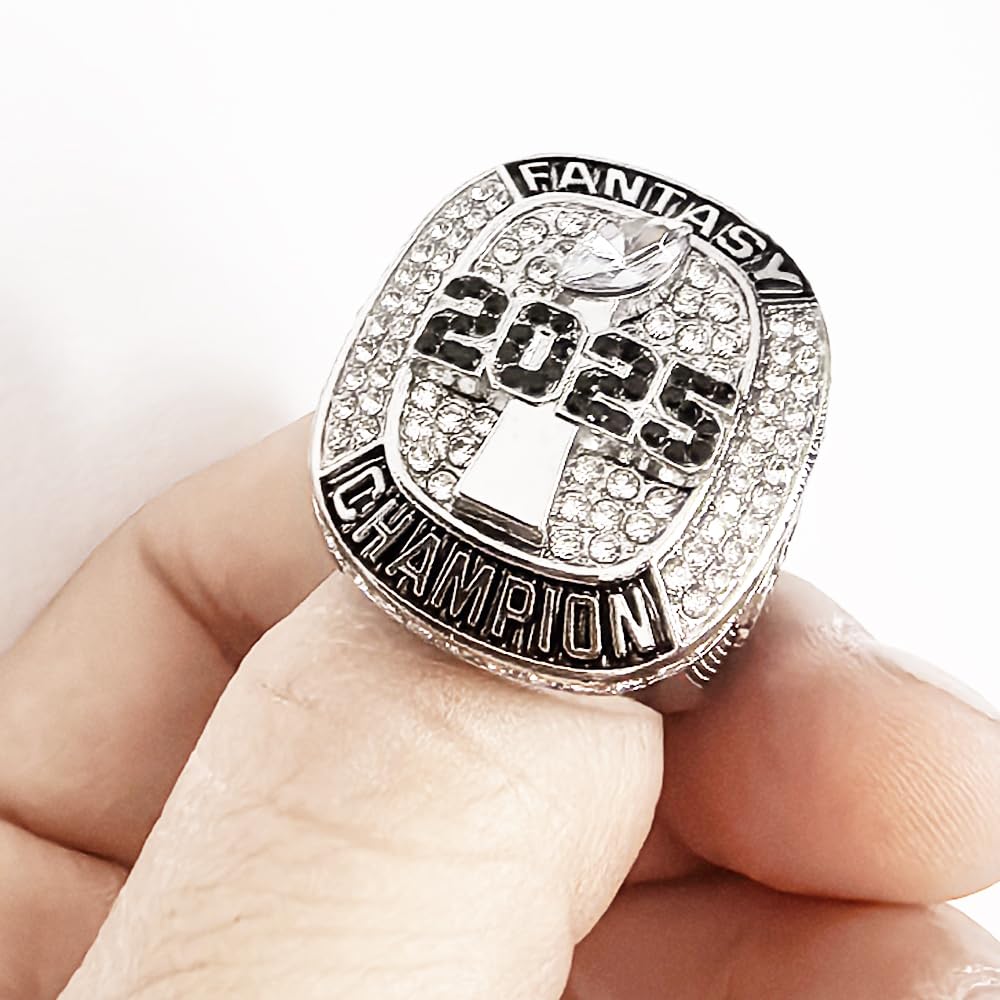 Anillo de campeonato de fútbol de fantasía 2025 con caja