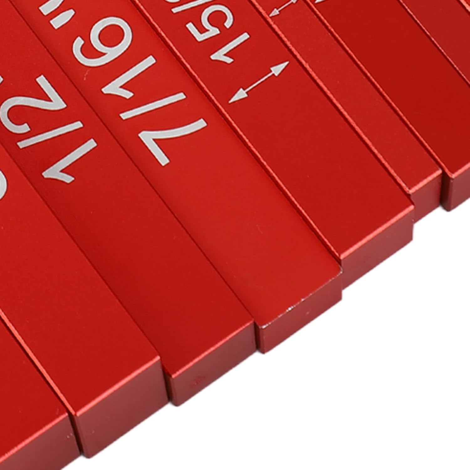 15Pcs Height Gauge Set Aluminum Alloy Accurate Scale Gauge Block Woodworking Applicable (Orange)