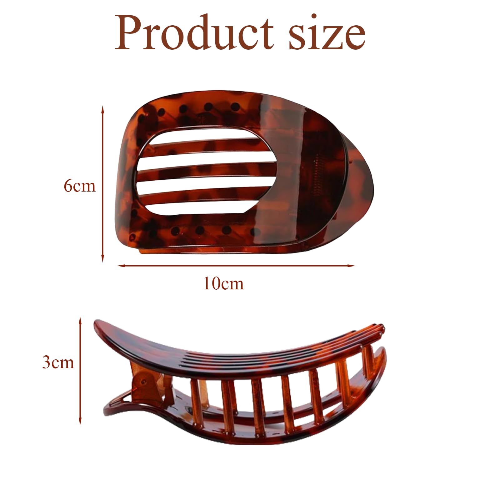 AYNKH 6 PCS Flat Hair Claw Clips for Women Fine Thick Hair Curved Design Duckbill Hair Clips for Women Flat Claw Clip Strong Hold for Lying Driving Hair Accessories for Womens and Girls - Image 2
