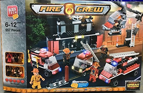 Block Tech FIRE CREW Bricks Construction Crew Project 557 Blocks Pieces Toy Gift
