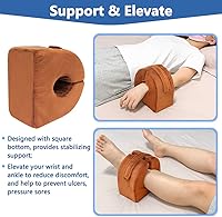 Vista 3 de Almohada de elevación de tobillo, protector de talón para úlceras por presión, almohada de pie para elevación, cojín de tobillo, elevador de pie