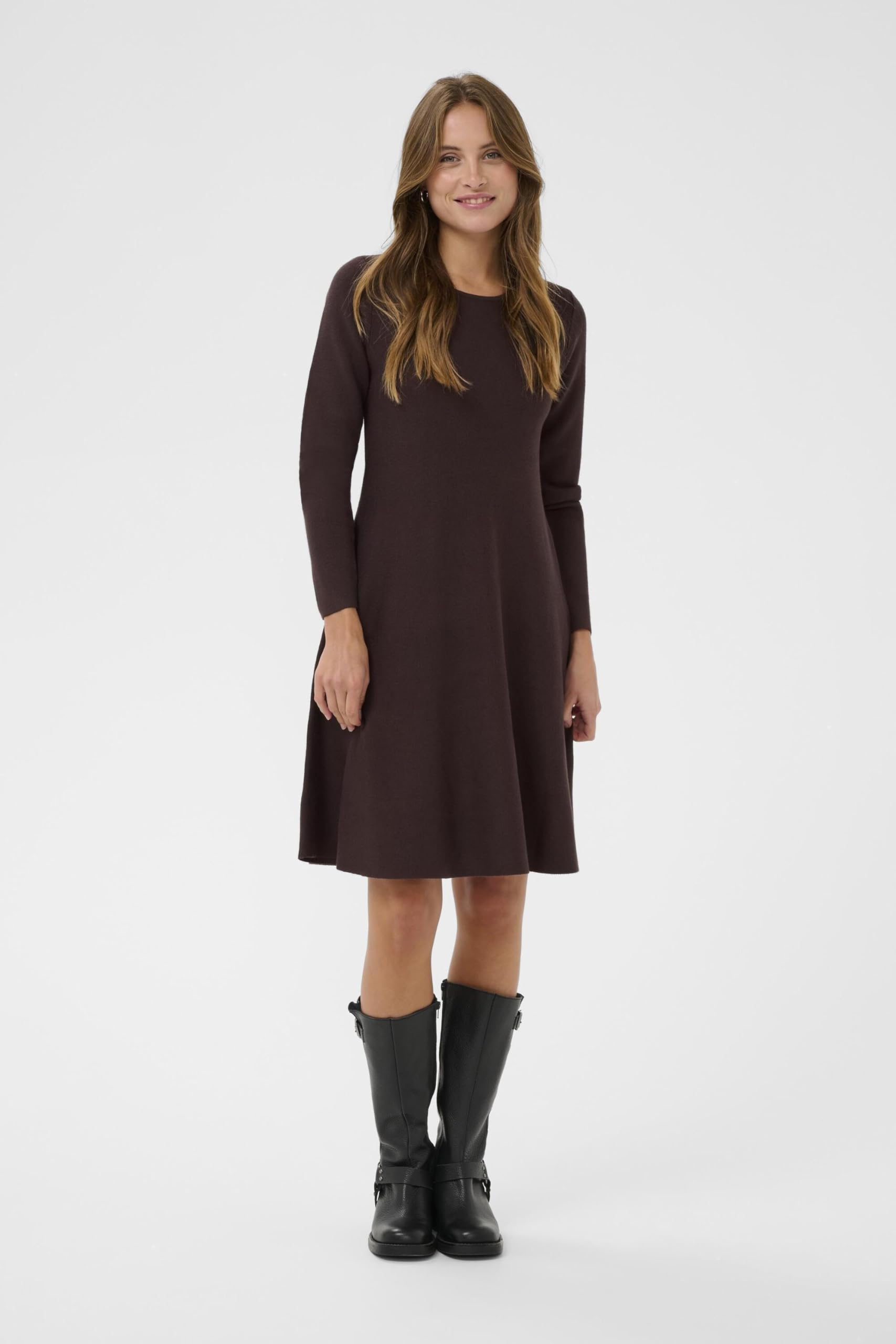 KAFFE Damen Kleid KAmalina Lange Ärmel