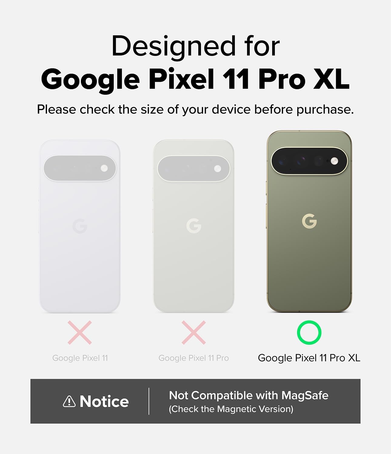 Ringke Funda y Protector Pantalla para Pixel 11 Pro XL [Fusion Matte]