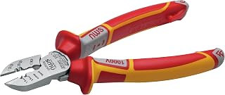 NWS Elektriker-Seitenschneider VDE 190 mm, induktiv gehärtete Schneiden mit SoftGripp-Ergonomiegriff, 100% VDE-geprüft nach DIN EN/IEC 60900, ChromeFinish Werkzeugstahl