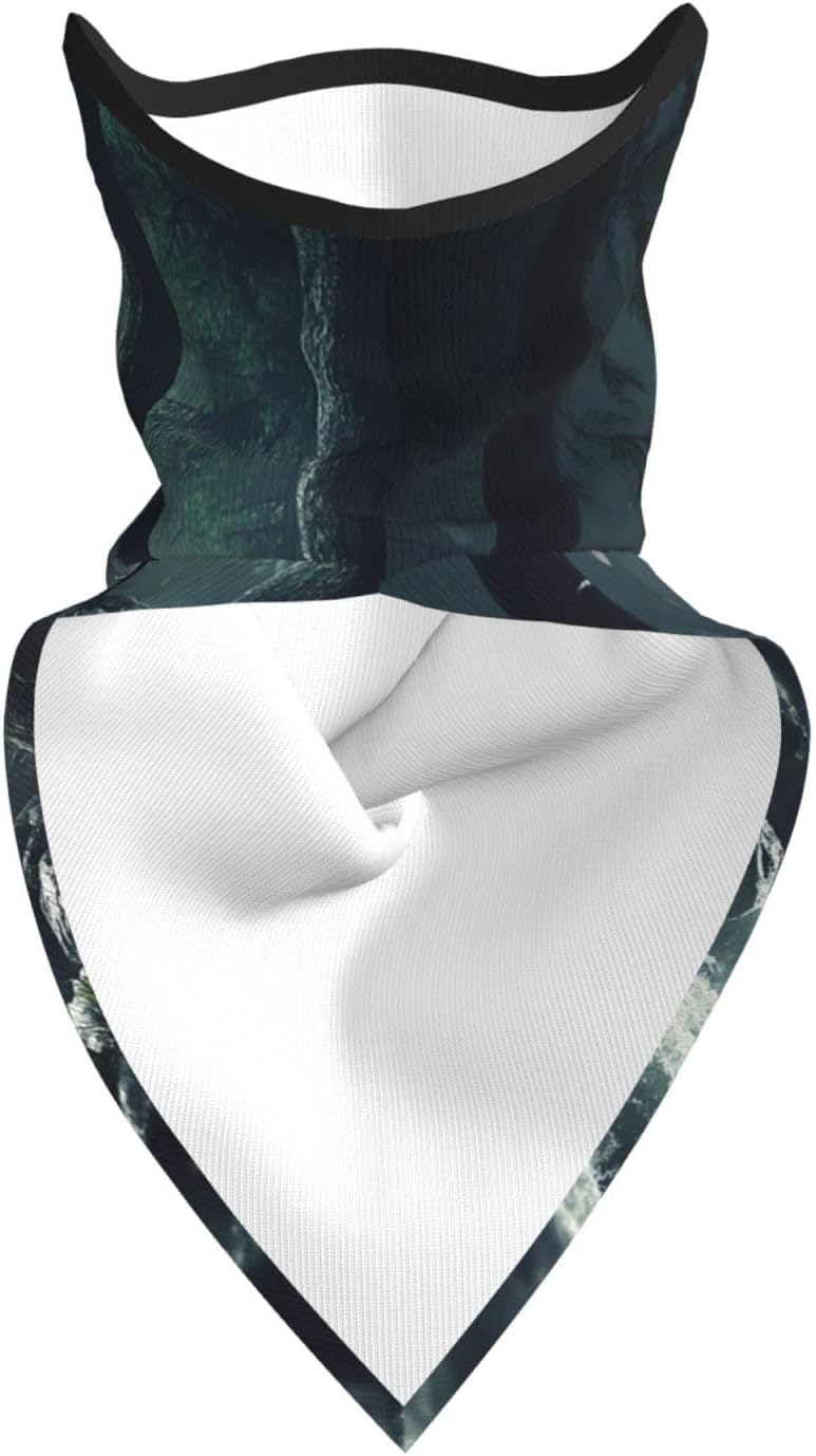 Protection Neck Gaiter Face Cover Waterfall Forest Balaclava Scarf Mask, Windproof Breathable Sun Shield for Men Women, Skiing Hiking Cycling Outdoor Sports