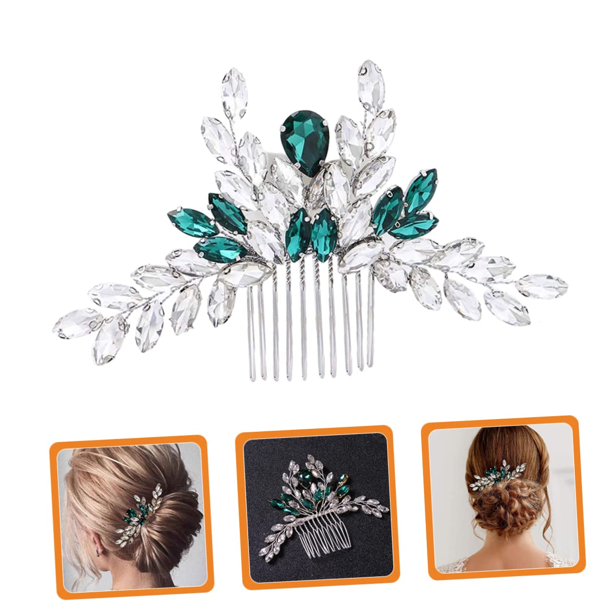 POPETPOP Lot De 4 Peignes À Cheveux Élégants Pour Mariée Avec Strass Accessoire Pour Enterrement De Vie De Jeune Fille Mariage Banquet