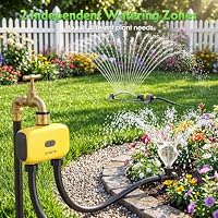 AnseTo WLAN Bewässerungscomputer mit 2 Ausgängen Programmierbare für Garten,Rasen,Automatische Zeitgesteuerte Bewässerung Smart Bewässerungssystem mit WiFi-Hub-Fernbedienung,Regenverzögerung – Ansicht 3