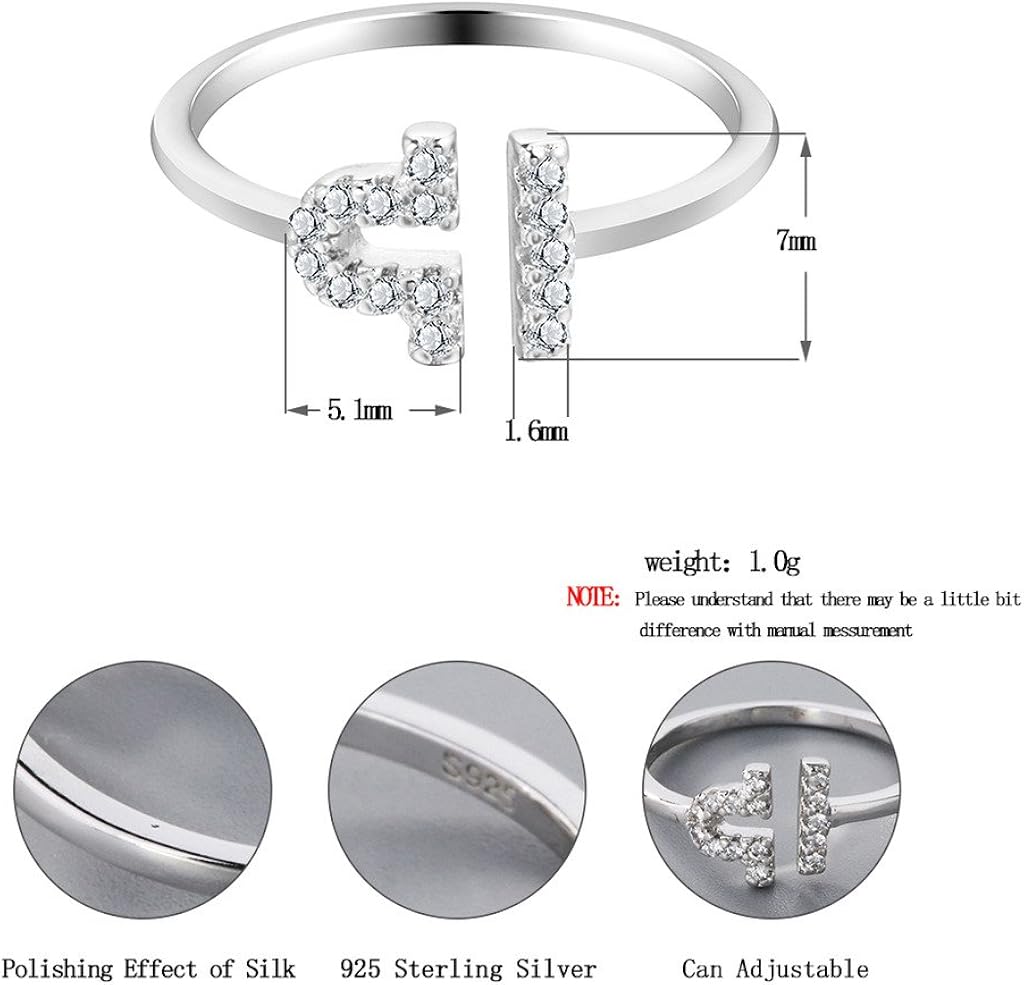 QIANDI 925 Sterling Silver Ring Birthday Gift Libra Star Constellation Zodiac Round Zircon Open Ring - Image 5