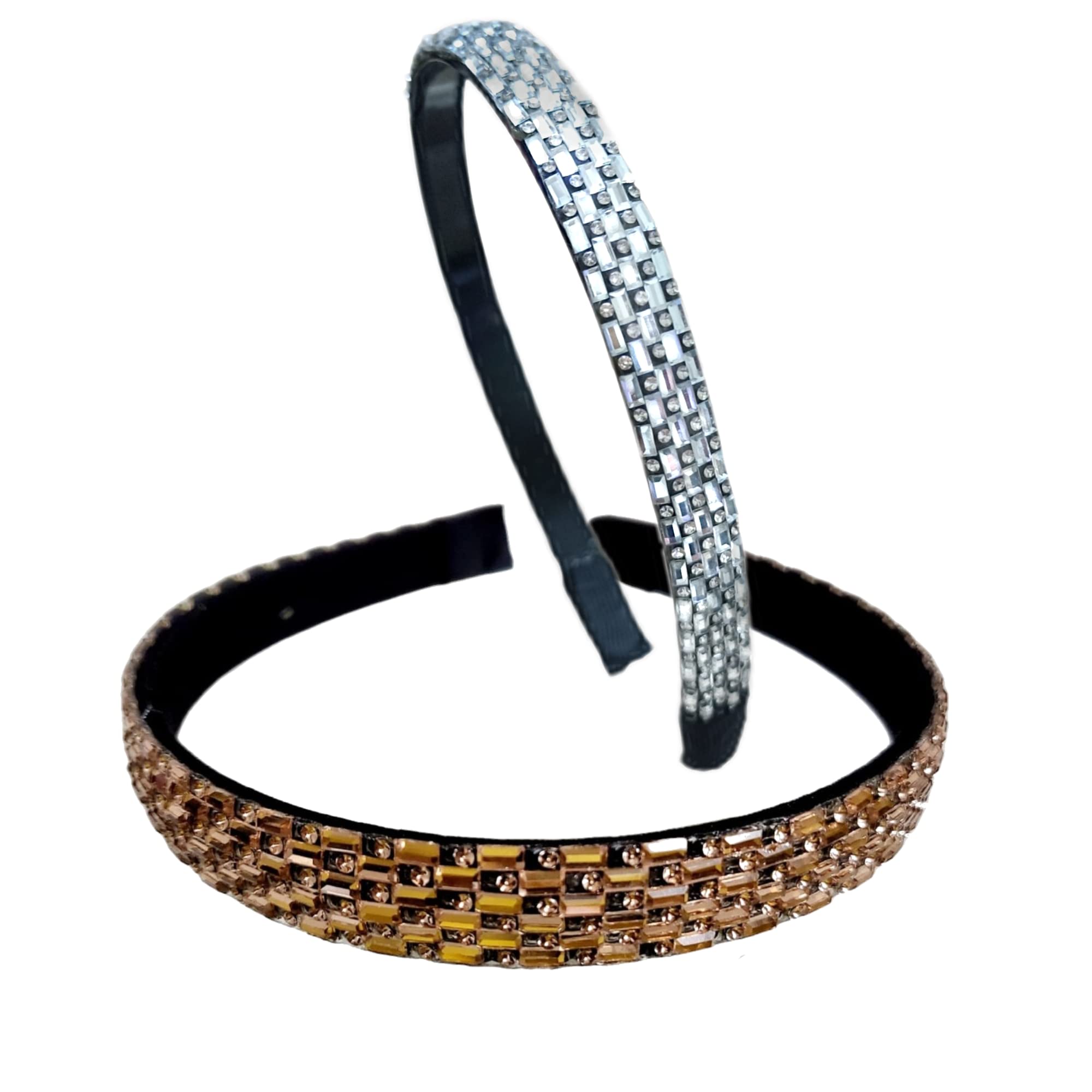 Frillz and Frolic Golden Stone Studded Hairband/Headband (COMBO - Silver & Gold) (B0C65BS7ZG) Amazon Price History, Amazon Price Tracker