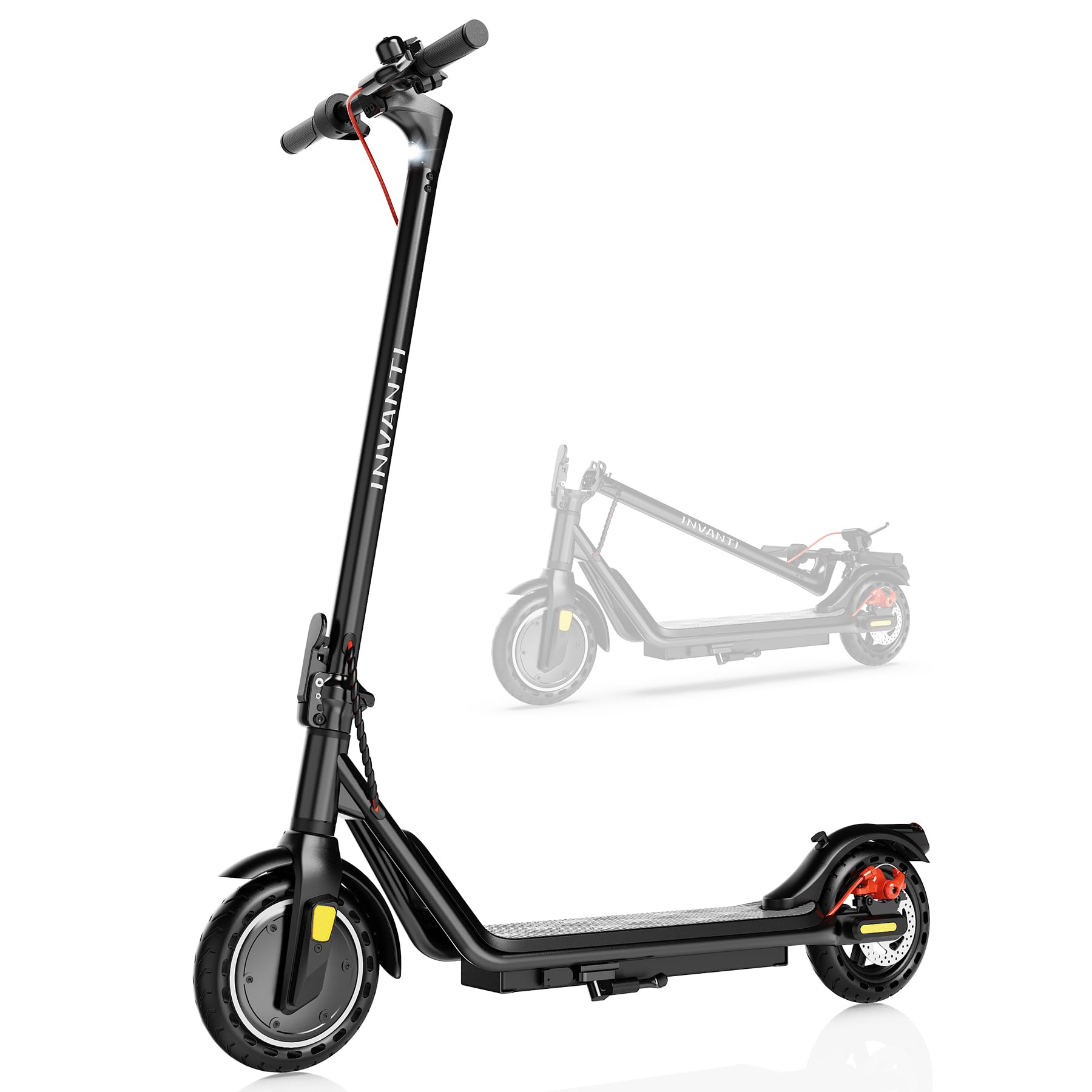 INVANTI E20 Electric Scooter with 350W Motor Max 19 Miles 18 MPH 8 5 Solid Tires APP Control