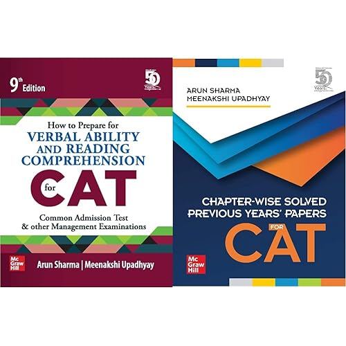 How to Prepare for Verbal Ability and Reading Comprehension for CAT + Chapter-Wise Solved Previous Years' Papers for CAT (Set of 2 books - New Editions)