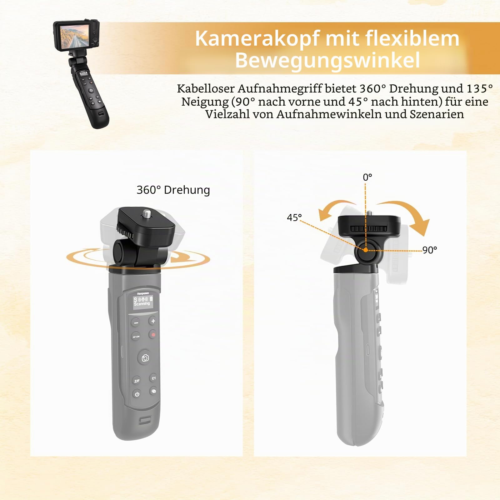 Kompatibel mit Sony Kameras Stativ - Mini-Stativ mit aufladbarer Fernbedienung mit Focus Zoom für Sony ZV-E10/ZV-E1/ZV-1/ZV-1F/RX100VII/RX0 II/A6700/A6400/A6600/A7III/FX3 - Ideal für Vlogging, Schwarz