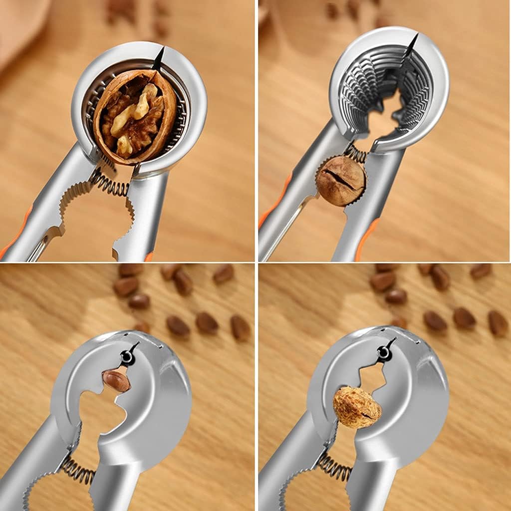 Nut Cracker Tool Sheller Nut Clamp Walnut Clamp Pistachio Clamp Household Open Core Pliers Multi-function Clamp with Walnut Needle Nutcracker Pecan (Color : B)