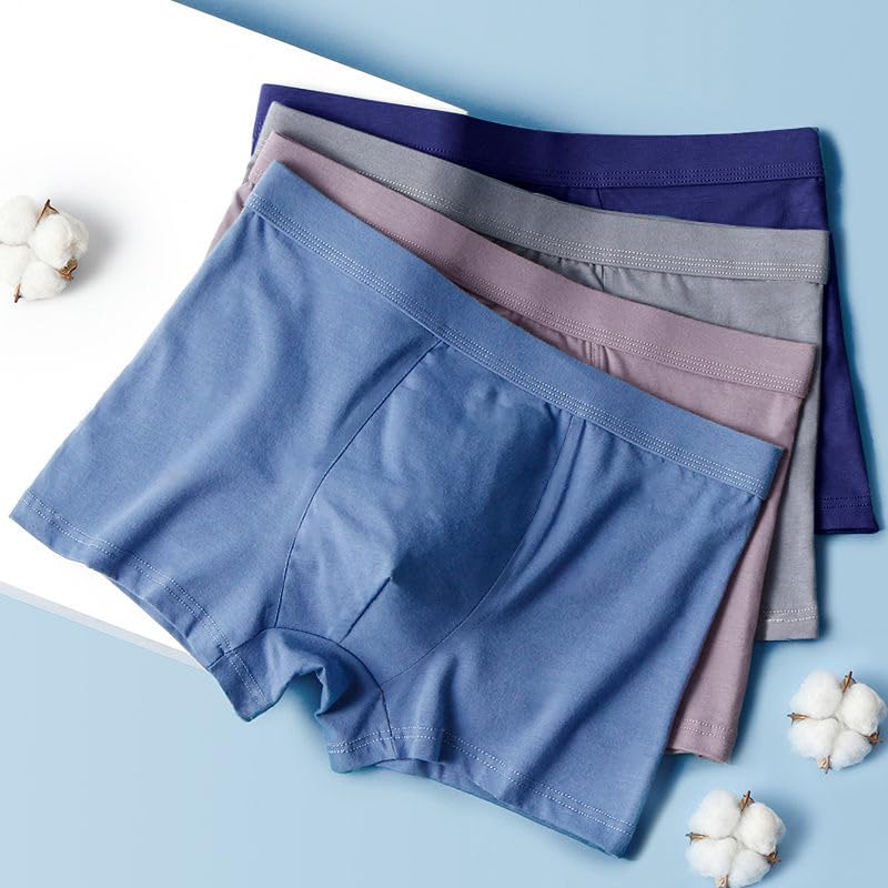 Mens Soft Breathable Underwear Boxer Briefs with Fly Built-In 3D Pouch Comfortable Underpants Support Bulge Undies3