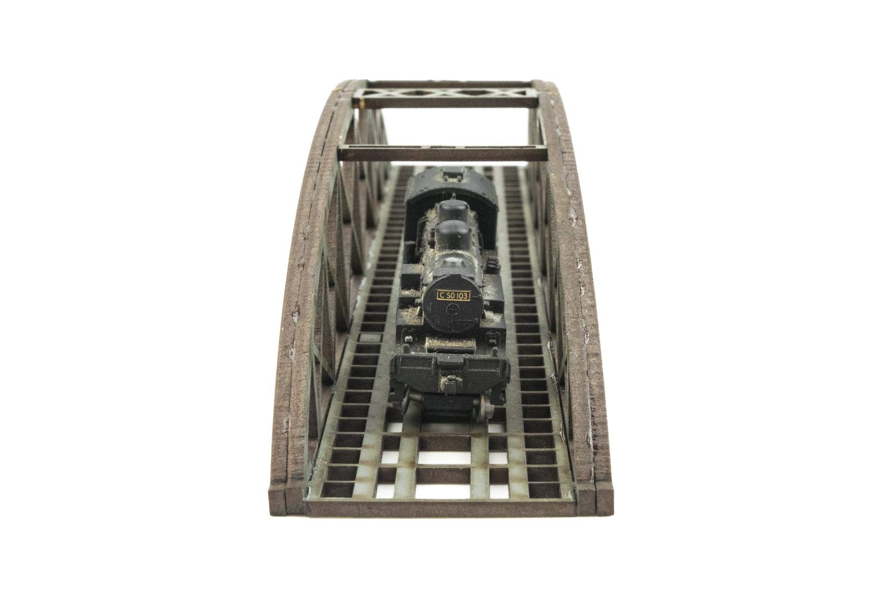 War World Scenics - Pont à Voie Unique Bowstring échelle N en MDF 200mm - Couleur à Choisir - Modélisme Ferroviaire, Maquettes, Dioramas