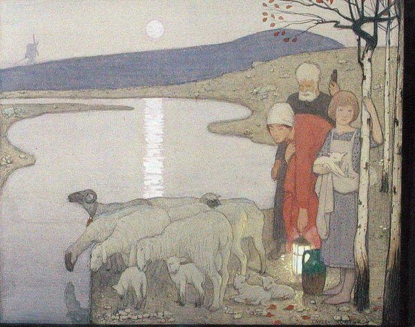 Peinture murale pastorale Frederick Cayley Robinson pour raviver un mur de salon vide
