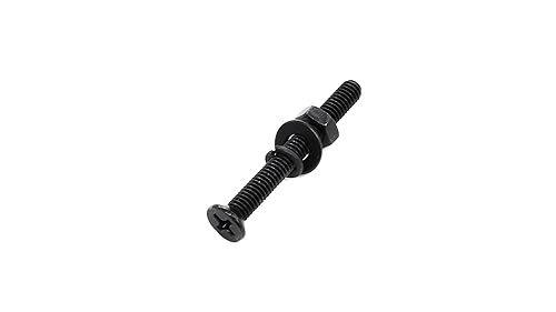 Miniatura 2 de binifiMux Juego surtido de 340 tornillos Phillips planos negros M4, tuercas y arandelas, M4x20mm 0.984 in 1.181 in 1.378 in 1.575 in, acero al