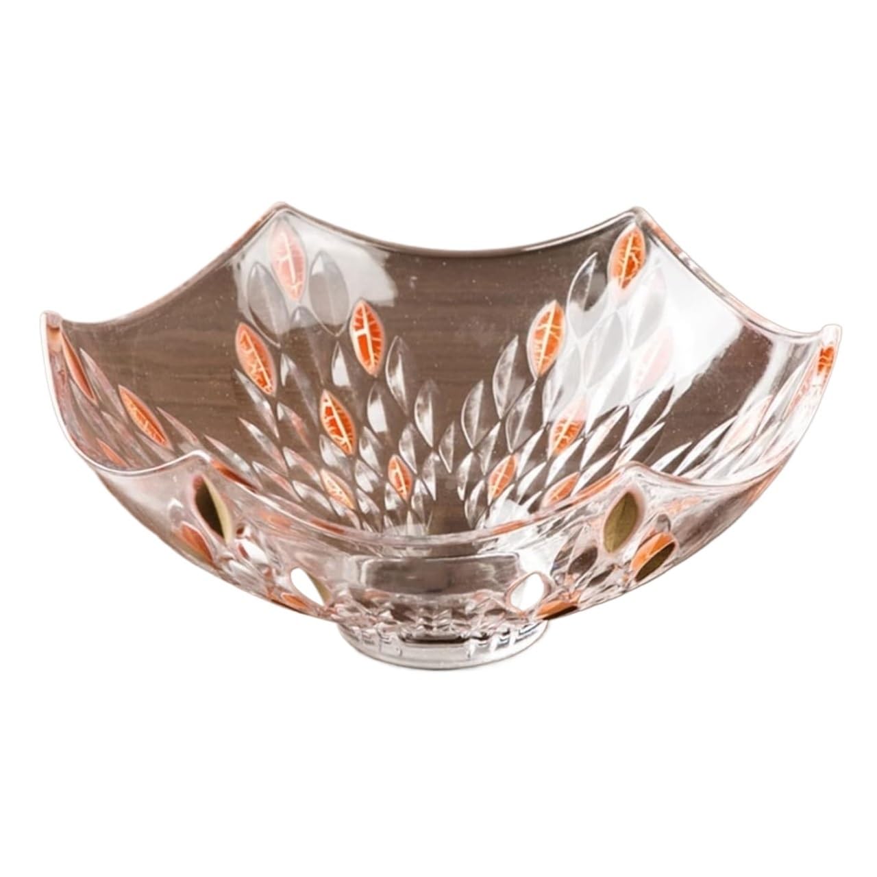 LKLNKVL Fresh Fruit Platter, Fruit Bowl Household Plate Large Thickened Glass Hexagonal Creative Large-Capacity Candy Snack Dish