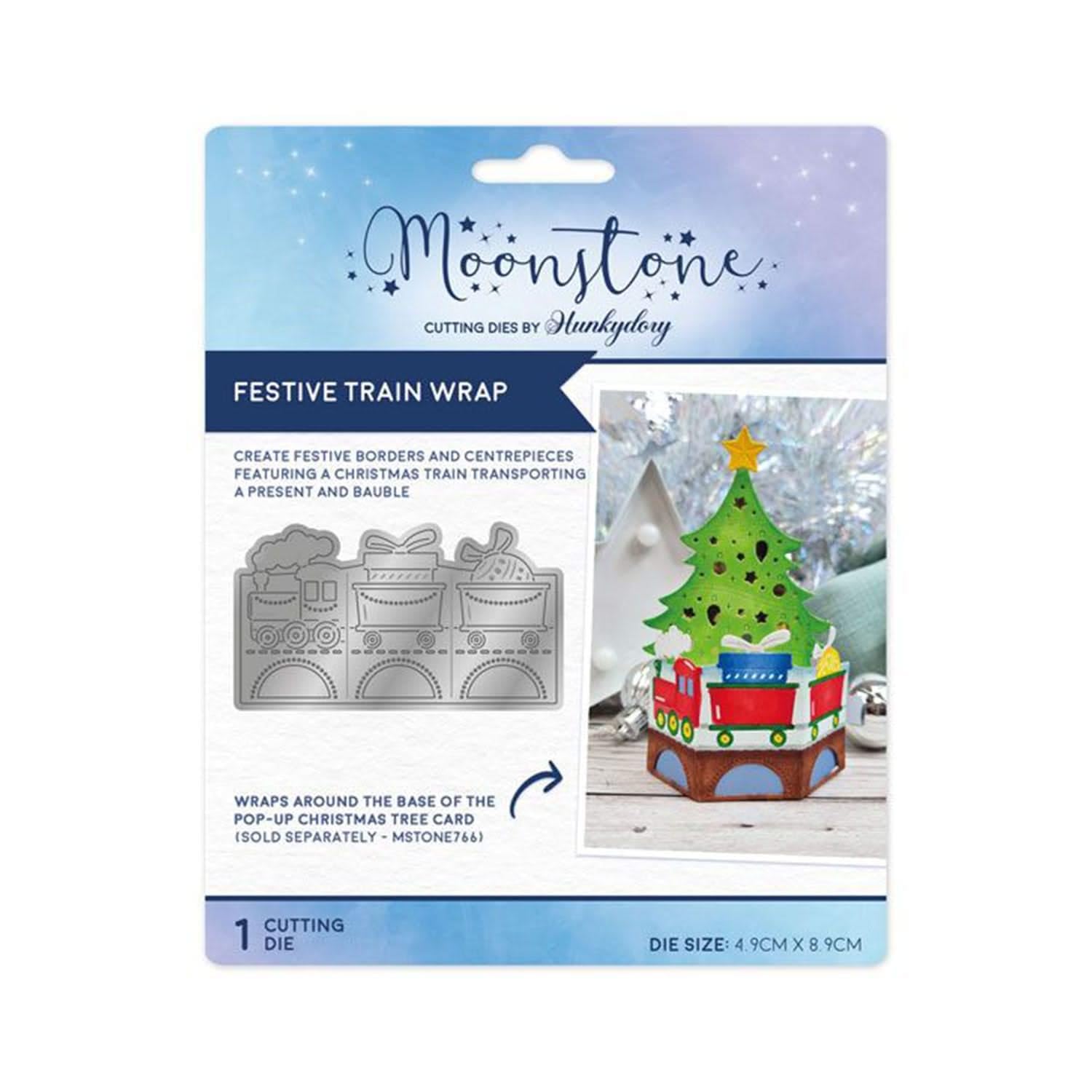 Hunkydory Crafts Moonstone Dies - Festive Train Wrap
