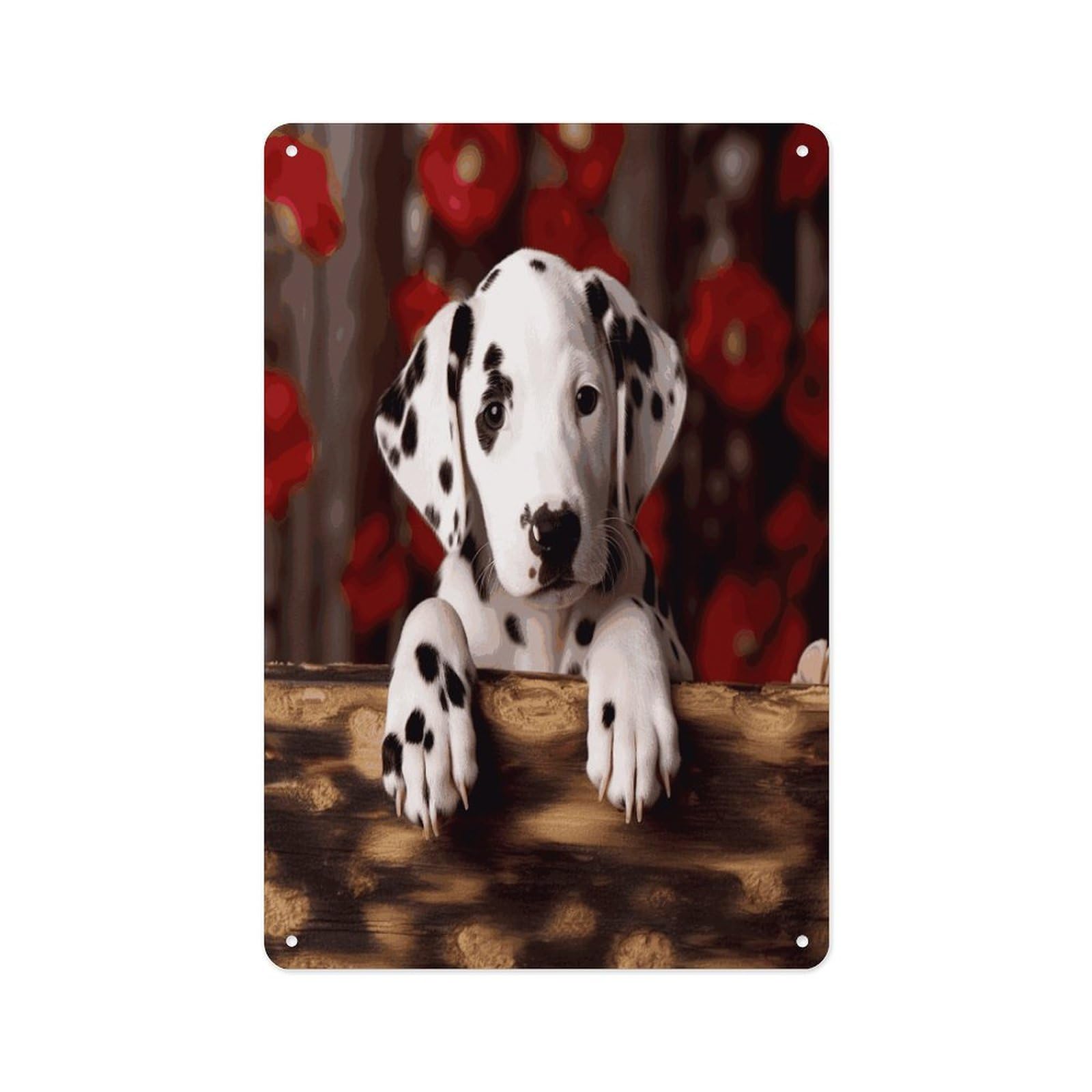 Fekiloot Style Dalmatian Puppy Wall Decor Metal Signs Tin Signs Poster