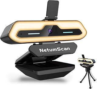 NetumScan AutoFocus HD 1080P 60FPS Webcam with Microphone for Desktop, Streaming Webcam with Adjustable Ring Light, Business USB Web Camera for Laptop Streaming/Video Conferencing/Online Learning