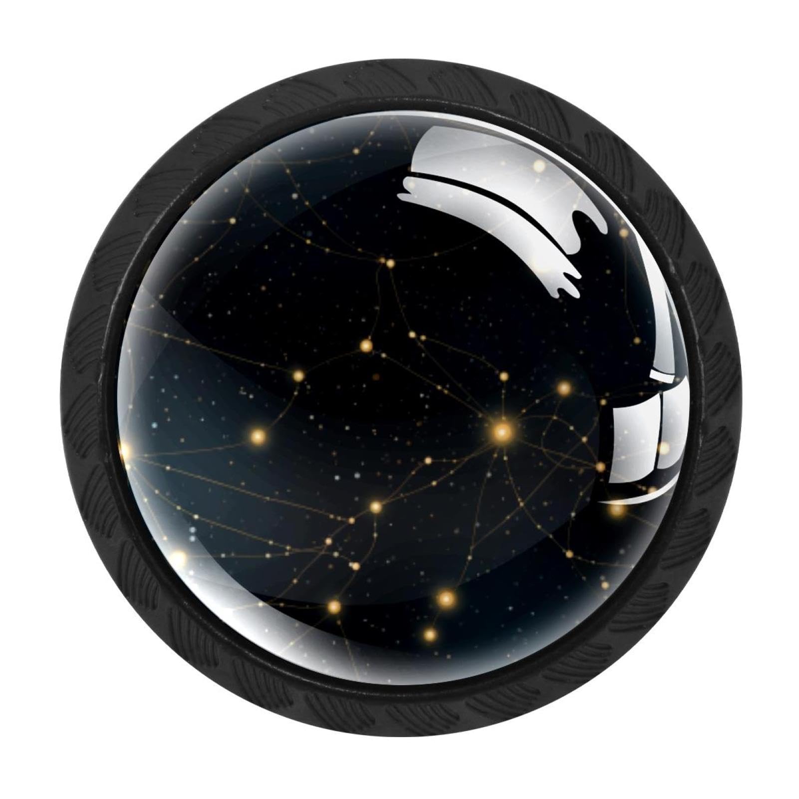 Chenzzzz Multicolored 02 4 Pieces Gemini Zodiac Signs Kitchen Cabinet Knobs Drawer Knobs Dresser Knobs Black Knobs Drawer Pulls Dresser Drawer Handles Knobs For Dresser Drawers