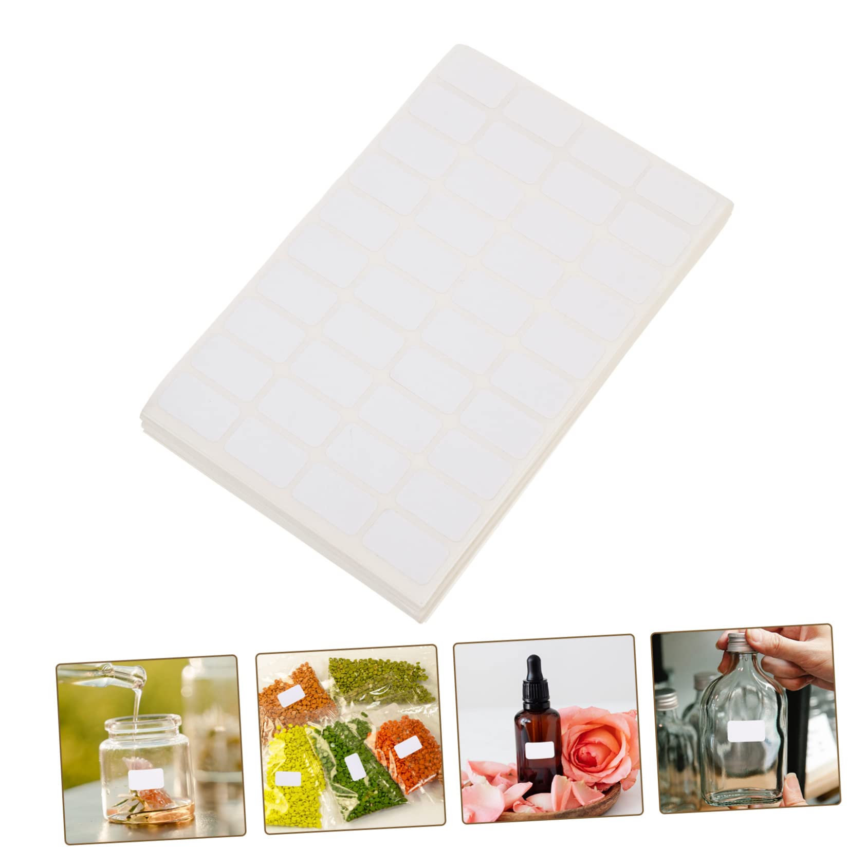 LALAFINA 5 Ensembles Étiquettes Autocollantes Blanches Pour Diy Étiquettes Classificatrices Autoadhésives Pour Marquage Décoration Et Organisation À 50 Feuilles*5