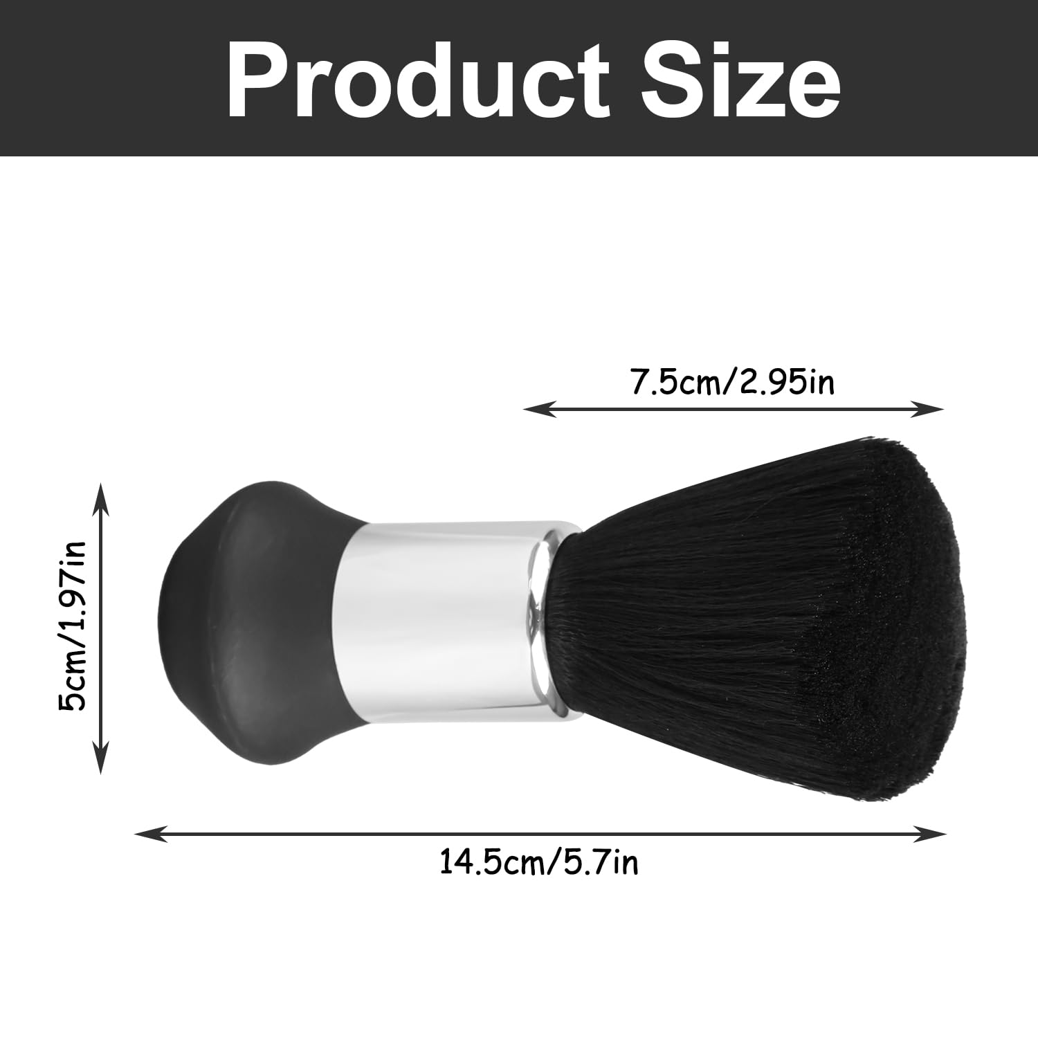 Rumyve Neck Duster Brush,Professional Hair Cutting Brush,Barber Hair Cleaning Brush Neck Duster Tool,for Hairdressers and Barbers - Image 2