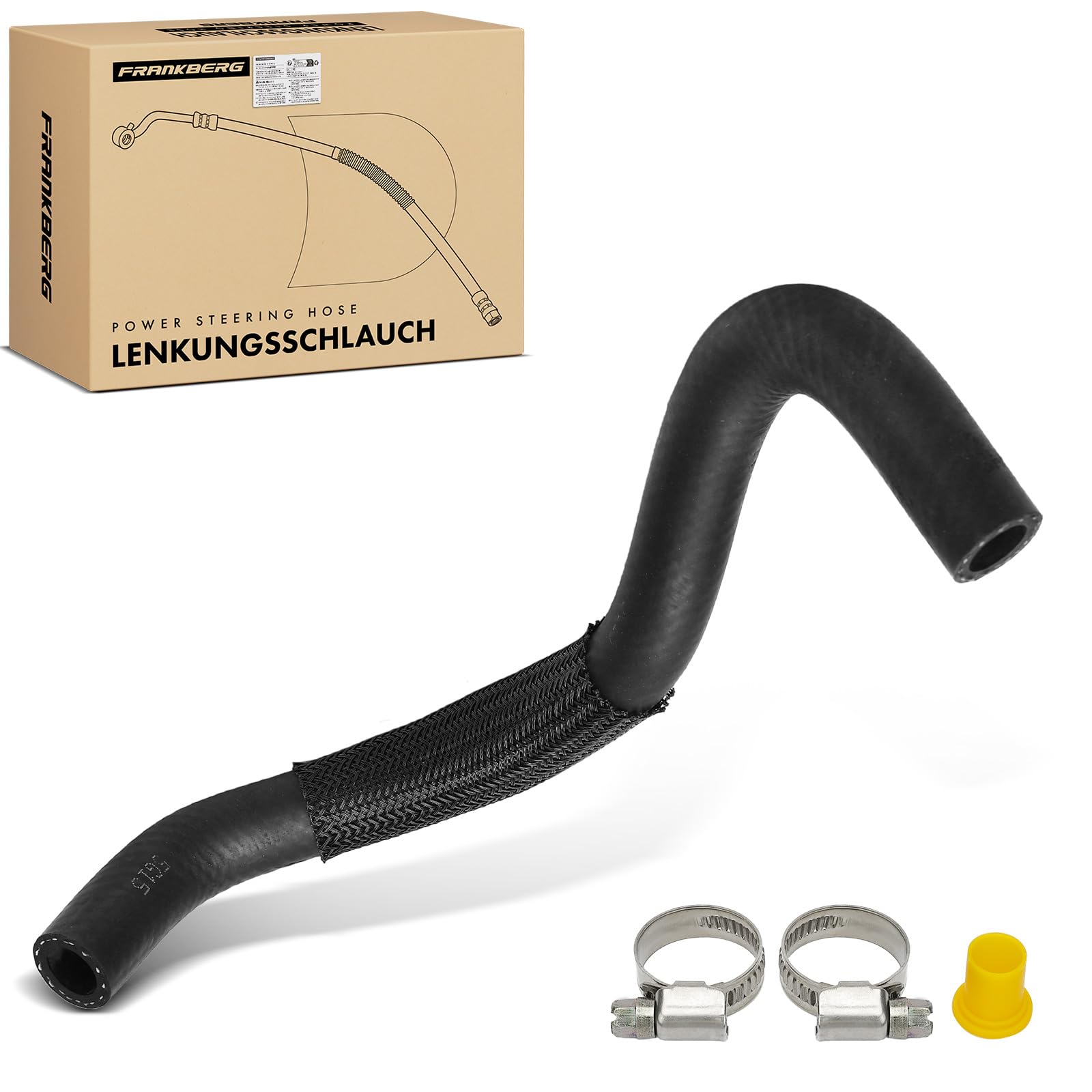 Frankberg Hydraulikschlauch Lenkung Kompatibel mit 3er E46 316i 318i 1.6L-2.0L 2001-2005 3er Cabriolet E46 318Ci 2.0L 2001-2007 3er Compact E46 Replace# 32416850286