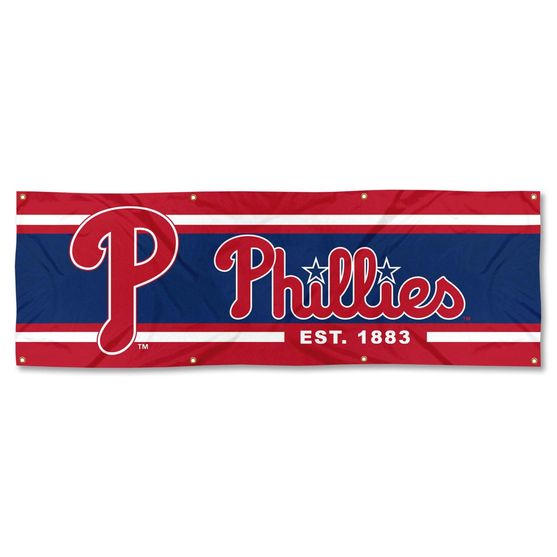 WinCraft Philadelphia Phillies Flag Set - 3x5 Ft Polyester Flag, 6 Ft Spinning Pole & Adjustable Bracket