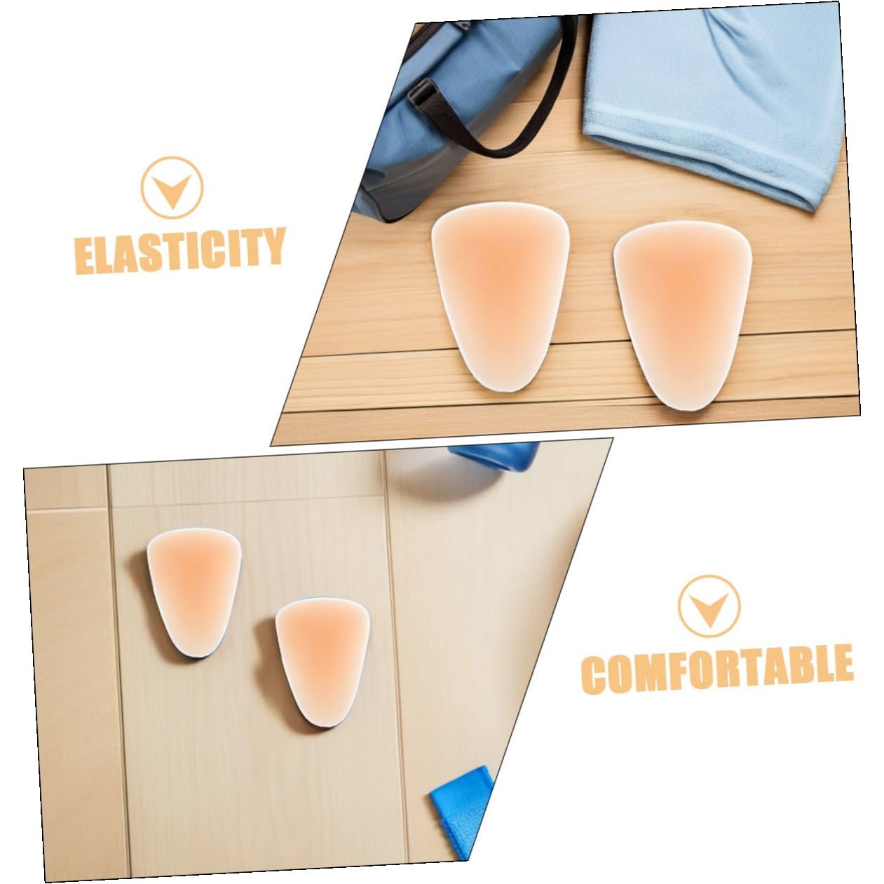 Ginocchiere per Protezione del Ginocchio Beige 4 Pezzi in Silicone Vestibilità Aderente e Protezione da Cadute per Pattinaggio su Ghiaccio e Indoor