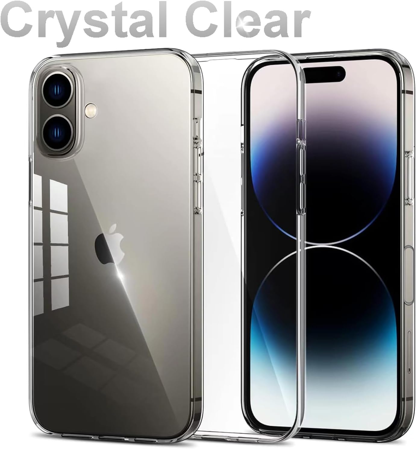 DIZORO® Crystal Clear Back Case Cover for iPhone 16 with Anti-Yellow Transparent Cover | Shockproof Design | Hard Back Cover Clear Case for iPhone 16 with Non Yellowing (PC, Transparent) — Amazon image 7