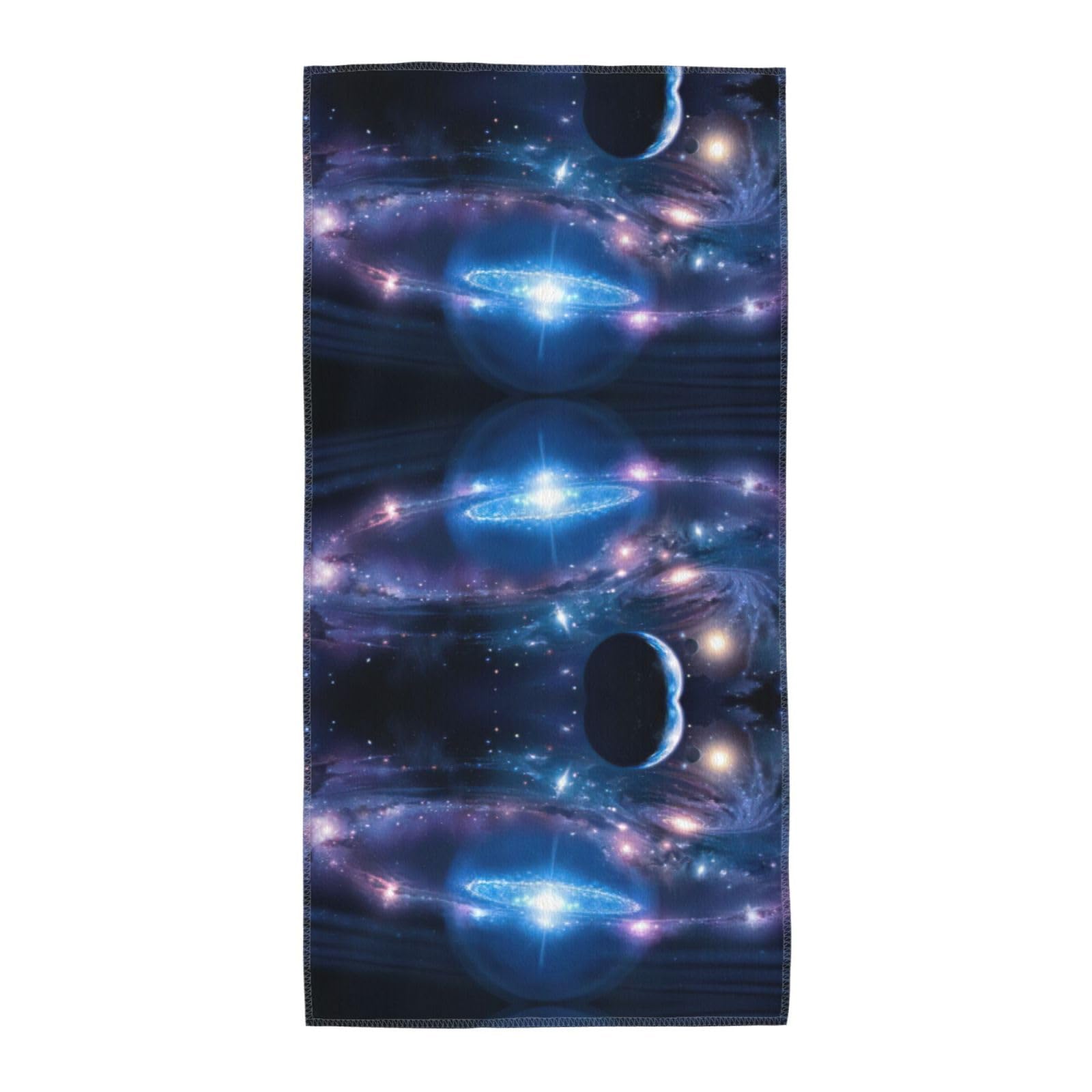 Space Planets Soft Absorbent Long Towel For Gym Sports Picnic Leisure Use