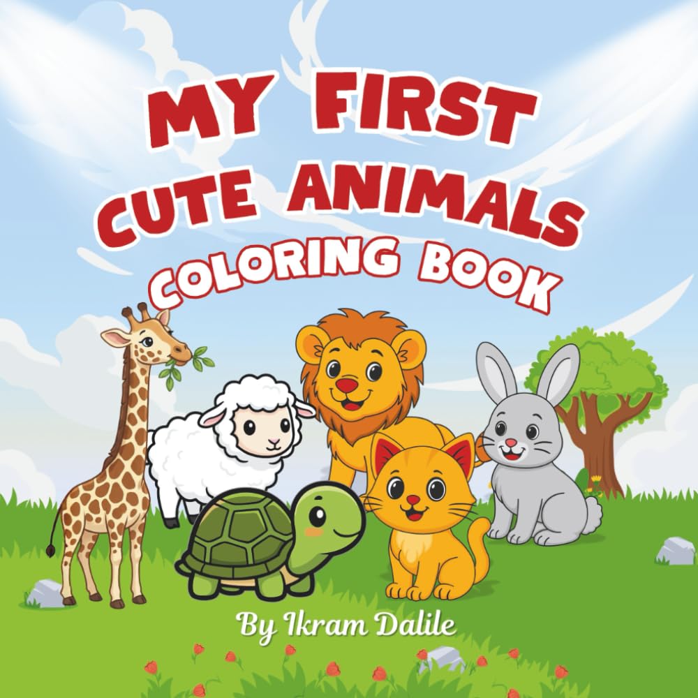 My First Cute Animals: Coloring Book