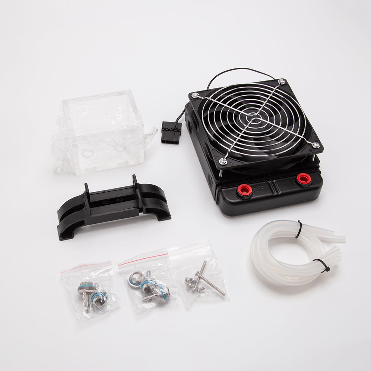 ENGINEMECH Metalowa chłodnica wody do TOYAN FS-V800WGPC – system chłodzenia do modelu silnika benzynowego V8, chłodzony wodą aluminiowy radiator do miniaturowych silników