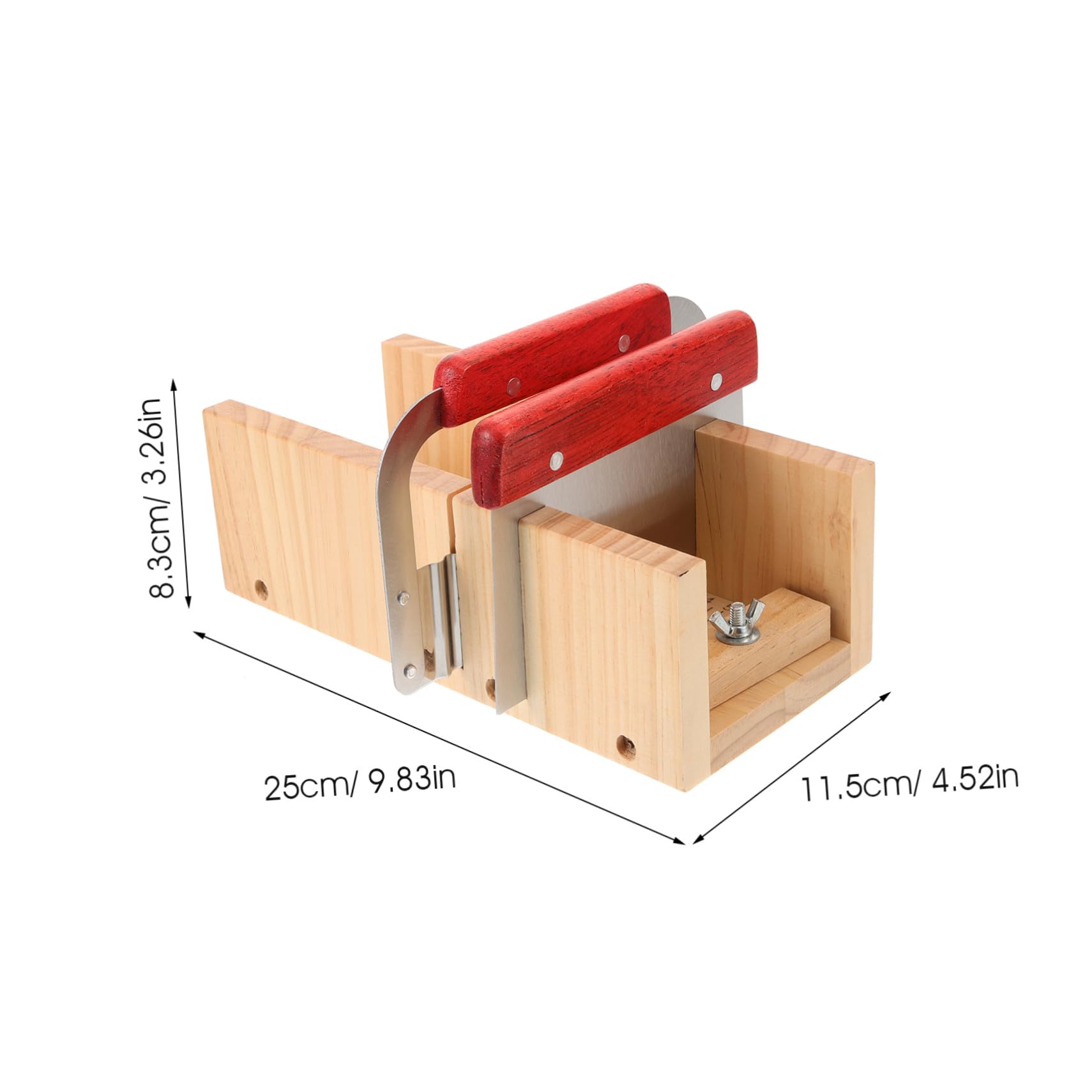 Mipcase Molde Cortador de Jabón de Bricolaje para Hacer Jabón Cortador Doble de Madera de Pino Acero Inoxidable Corte Preciso Uso Manual y Profesional