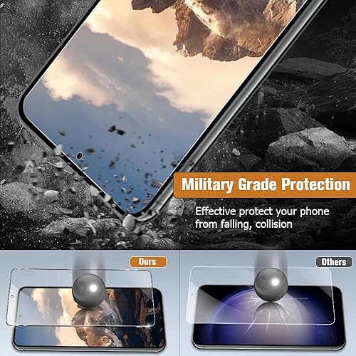 Miniatura 4 de Paquete de 3+2 Protector de pantalla y protector de lente de cámara para Galaxy S23 FE, desbloqueo de huellas dactilares, vidrio templado 9H,