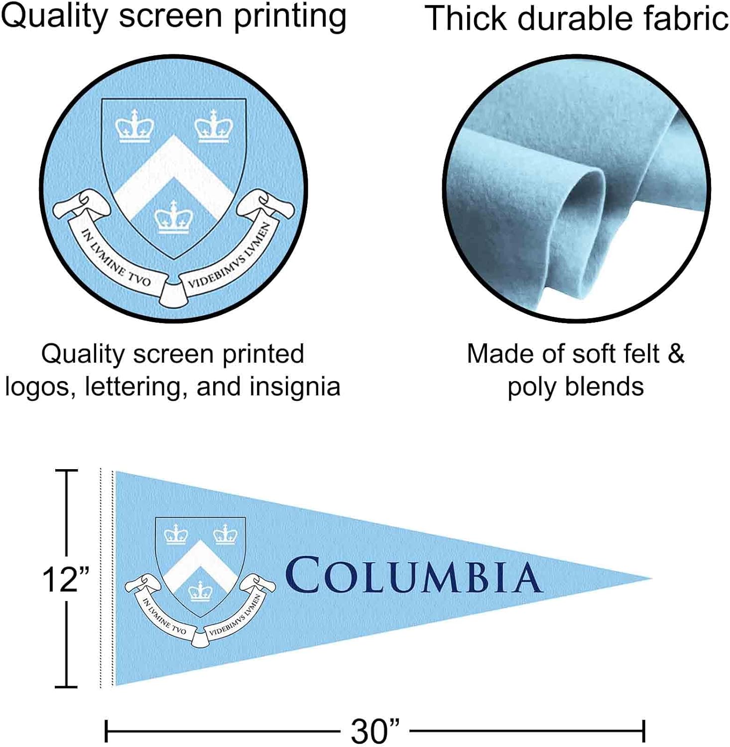 Columbia Lions Pennant Full Size Felt - Image 2