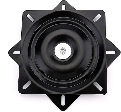 Fasmov Taburete de bar resistente de 10 pulgadas (9.646 in), asiento giratorio de repuesto, base giratoria, placa giratoria, color negro