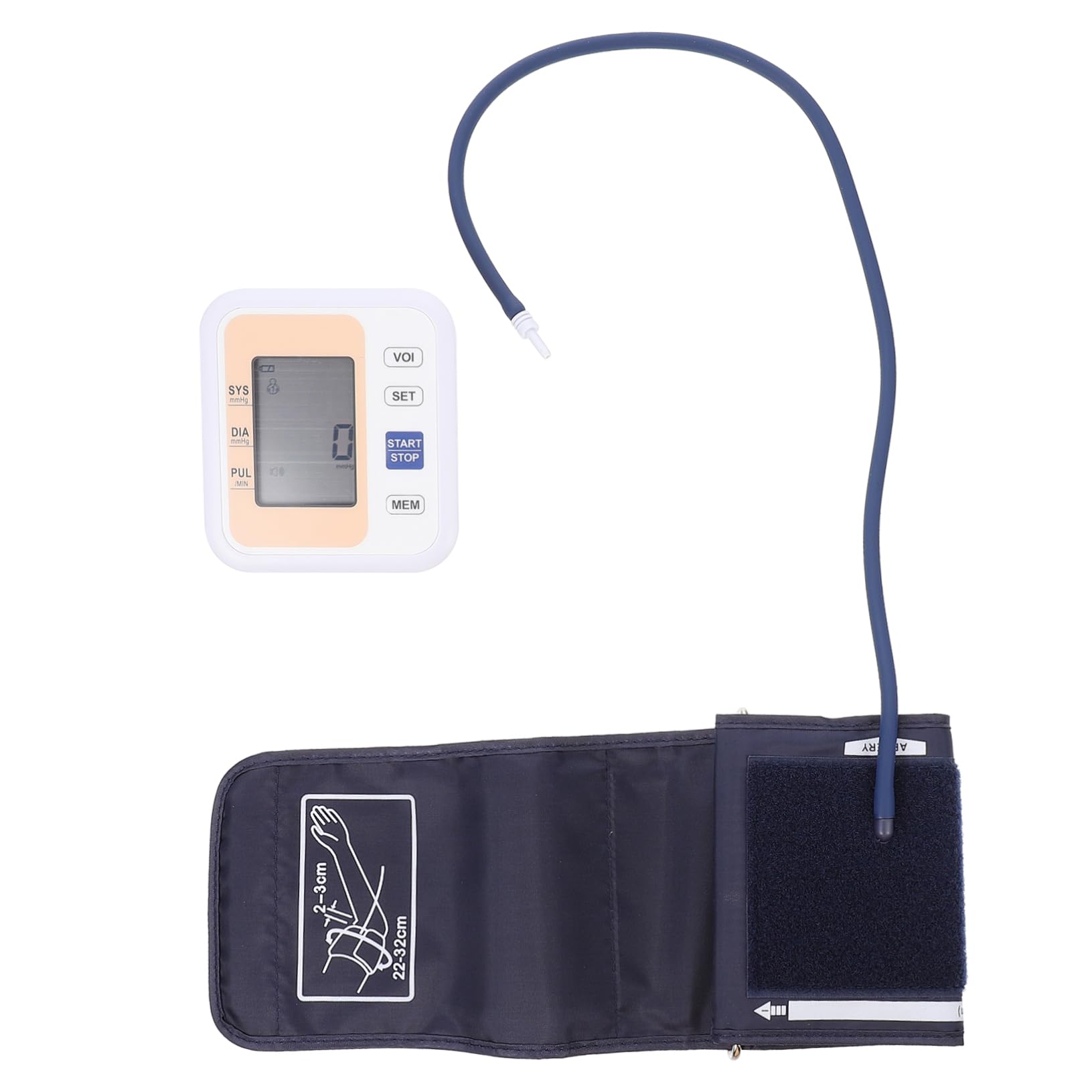 Baluue Oberarm Blutdruckmessgerät Elektrisch aus Abs mit Pulserkennung und Druckmessung Gold 2x120 Speicherplätze 4 Aaa Batterien (nicht Enthalten) für Senioren und Eltern zur Häuslichen