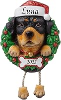 Vista 21 de Adornos personalizados para árbol de Navidad 2024 para mascotas – Razas de perros Chihuahua – Adorno personalizado de Feliz Navidad – Recuerdo