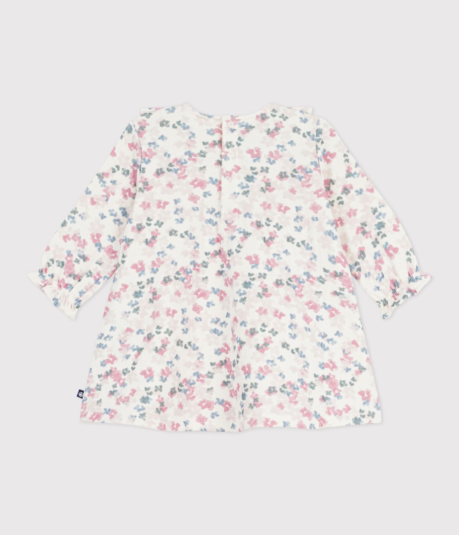 Petit Bateau Robe Bébé en Coton Manches Longues Imprimée Fleurs A0dvl01 Robe Bébé Fille (Lot de 1)