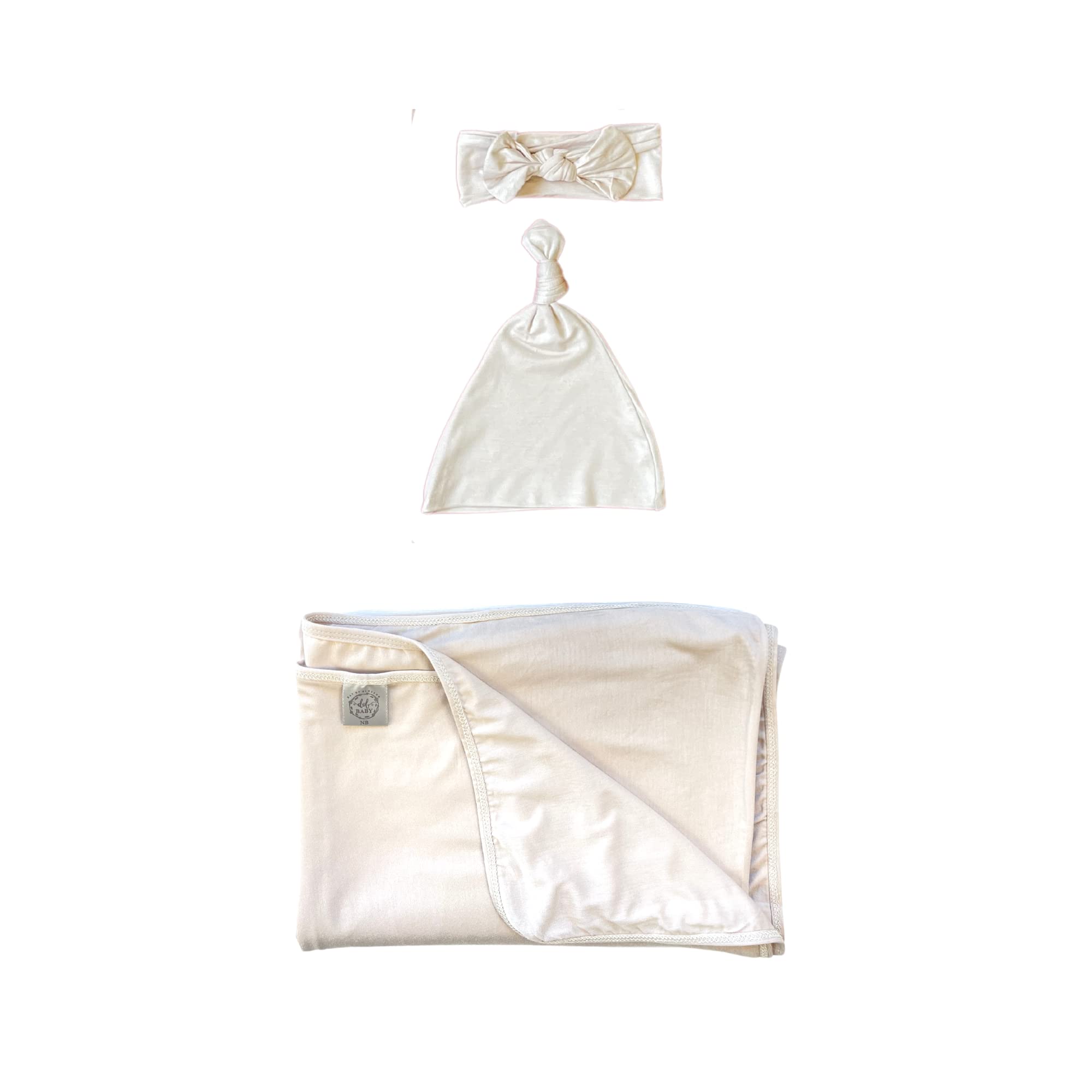 Ochre Newborn Family Matching Clothes (BabyGown +Headband +Hat(0-3M))