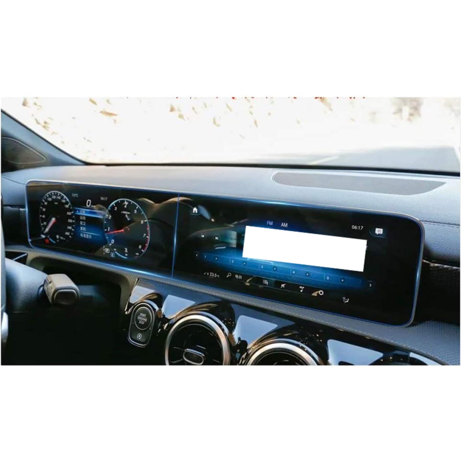 Verre trempé pour Benz GLA200 écran navigation GPS et protection instruments