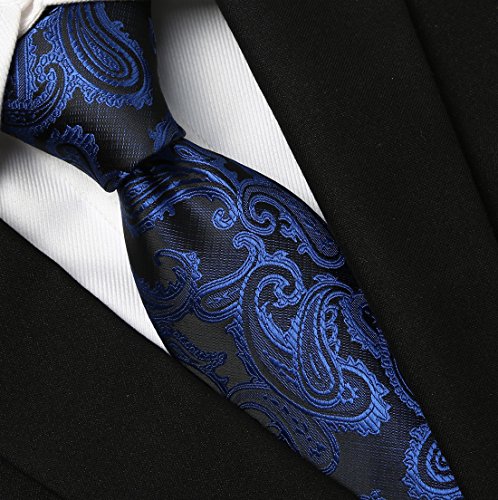 Image of KissTies Mens Paisley Tie And Pocket Square Necktie Sets