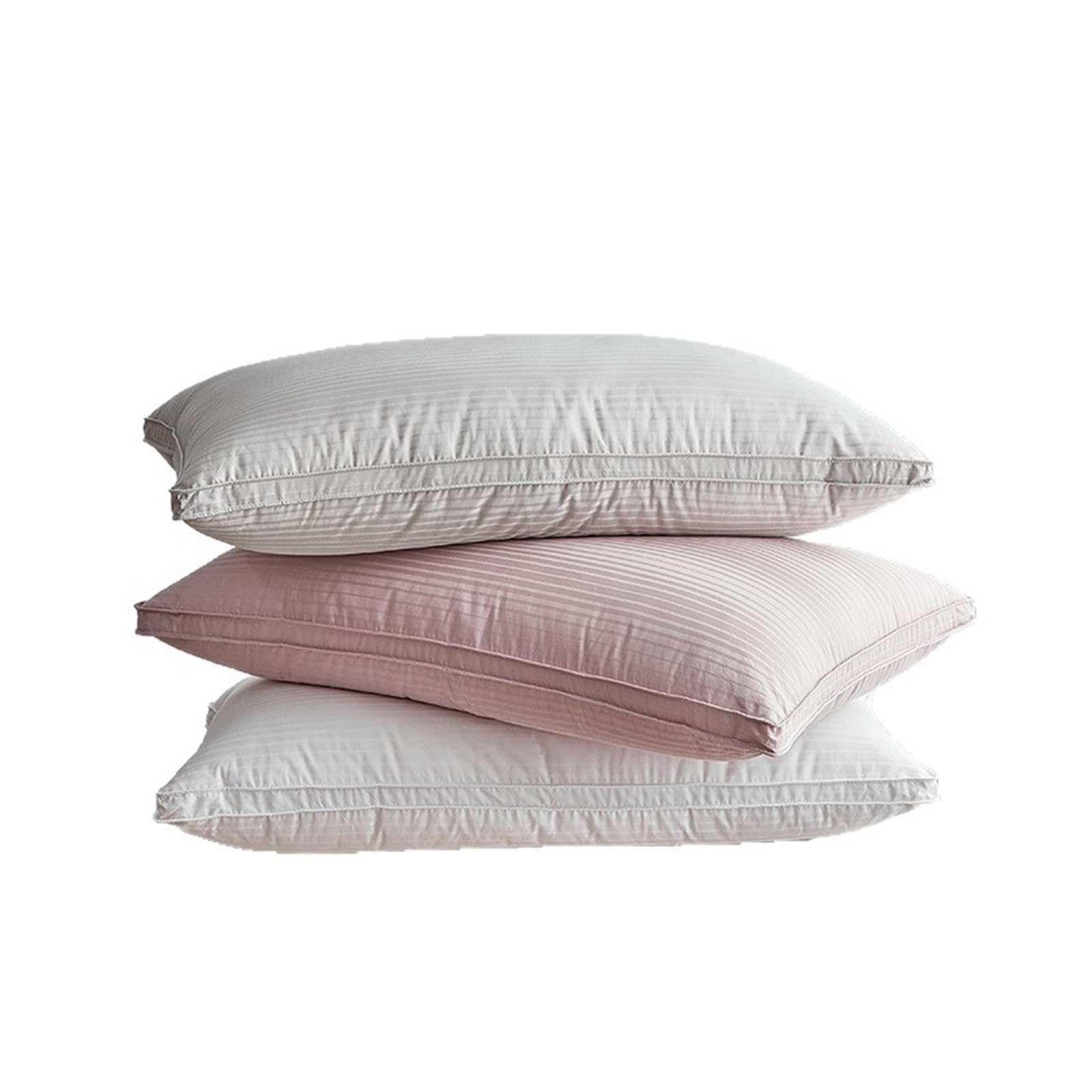 Five-Star Hotel and Guesthouse Down Pillow 120-count Cotton Satin 95 White Goose Down Pillow Core Gray Medium