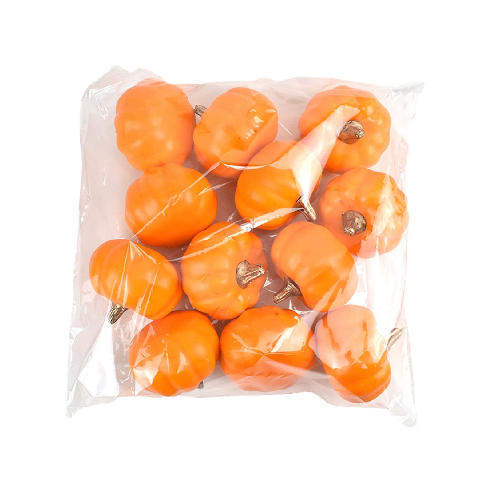 Xinsheinelry 12 PCS Artificial Pumpkins Set Faux Pumpkin for Fall Harvest Garland Halloween Thanksgiving Decorations Bulk for Decorating Simulation