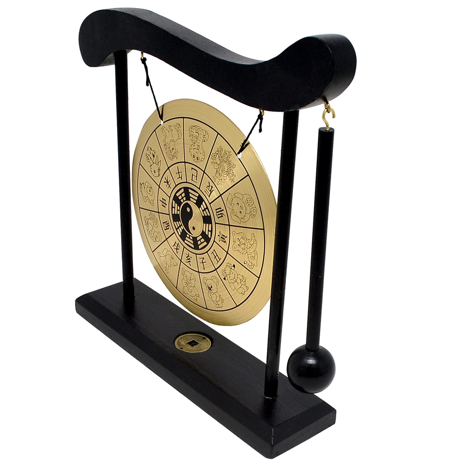 Zen Art Ottone Feng Shui Desktop Gong (W1649)