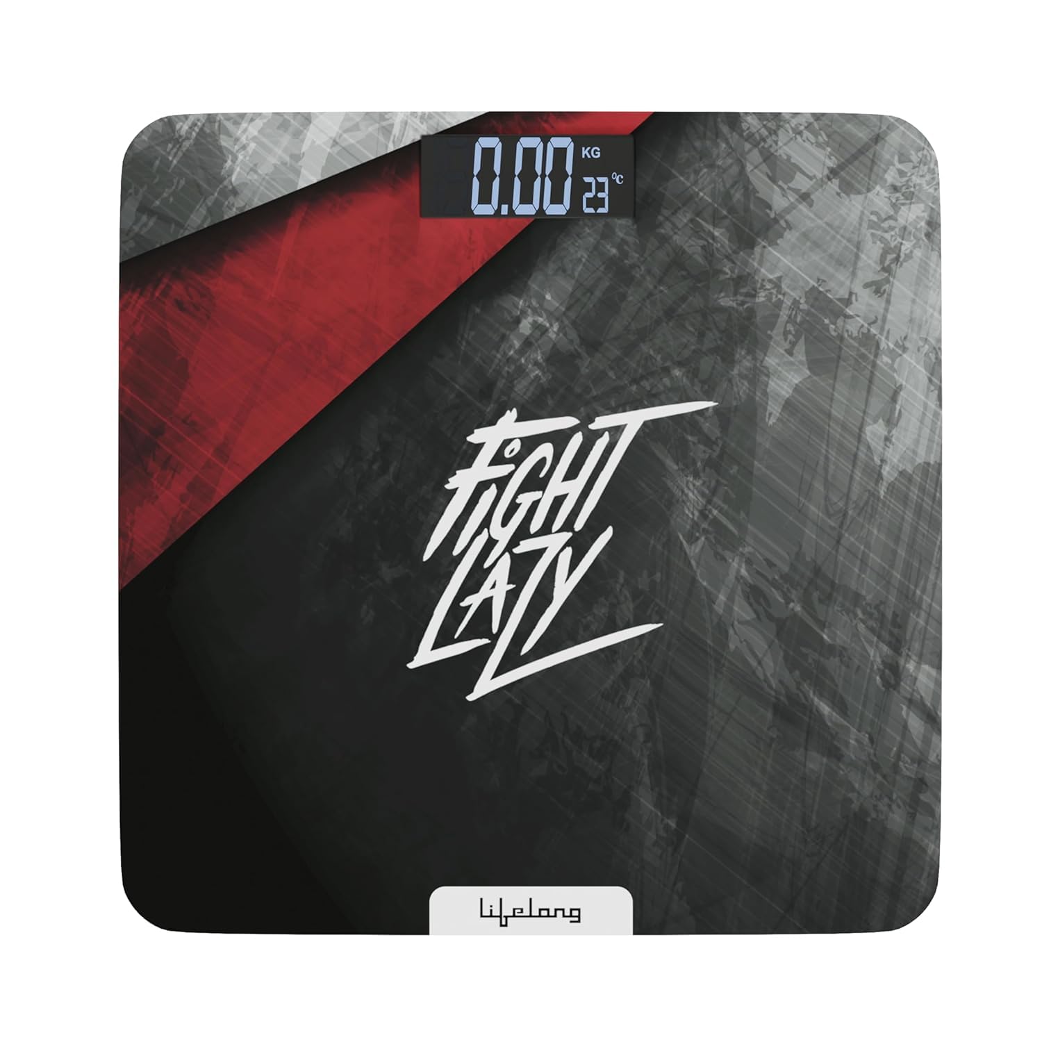 ActiveFlex Weighing Scale (Fight Lazy Series LLWS45- Active Black)|Digital Weight Machine for Body Weight|Thick Tempered Glass with LCD Display|Bathroom Weighing Scale-picture-13