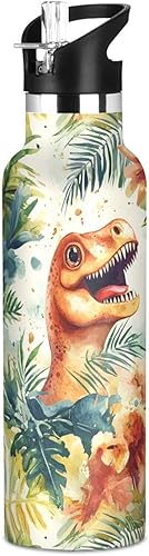 Miniatura 12 de Reusable Water Bottles with Straw Lid Nature Shark Pirate Style Vacuum Insulated Leakproof and BPA Free for Travel, Camping, Sports